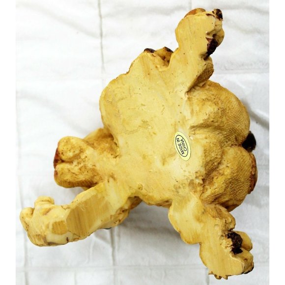 Bear Stocking Hanger Patchwork Country Raggedy Yellow Shelf Figurine Resin - Picture 7 of 8